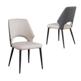 Benson PU Leather Dining Chair Grey