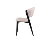 Brooklyn Dining Chair Beige and Black Metal Frame