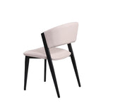 Brooklyn Dining Chair Beige and Black Metal Frame