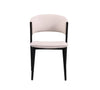 Brooklyn Dining Chair Beige and Black Metal Frame