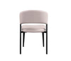 Brooklyn Dining Chair Beige and Black Metal Frame