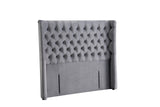 Montana Headboard Velvet - Grey / Black