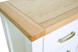 Hampshire Bedside White Solid Pine & Ash Wood Top
