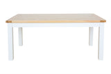 Hampshire Dining Table White Solid Pine and Ash Wood Top