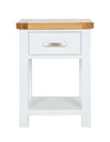 Hampshire Bedside White Solid Pine & Ash Wood Top