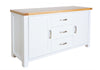 Hampshire Buffet White Solid Pine and Ash Wood Top