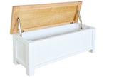 Hampshire Blanket Box White Solid Pine and Ash Wood Top