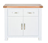 Hampshire Small Buffet White Solid Pine and Ash Wood Top