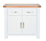 Hampshire Small Buffet White Solid Pine and Ash Wood Top