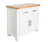 Hampshire Small Buffet White Solid Pine and Ash Wood Top