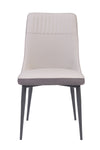 Kyoto PU Leather Dining Chair Beige / Grey