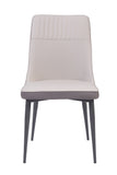 Kyoto PU Leather Dining Chair Beige / Grey