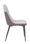 Kyoto PU Leather Dining Chair Beige / Grey