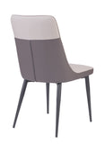 Kyoto PU Leather Dining Chair Beige / Grey