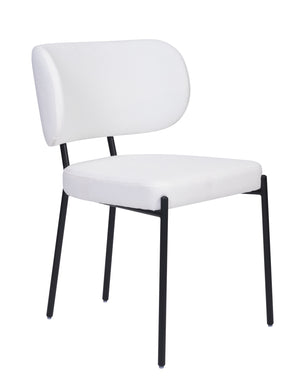 Lennon Fabric Dining Chair White