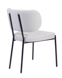 Lennon Fabric Dining Chair White