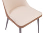 Kyoto PU Leather Dining Chair Beige / Grey