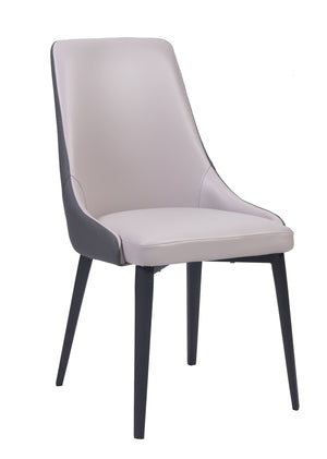 Regina PU Leather Dining Chair Grey