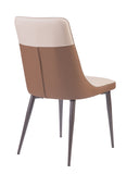 Kyoto PU Leather Dining Chair Beige / Grey