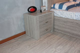 Empire Rustic Ash MDF 3 Drawer Bedside Table