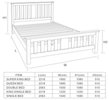 Kimberley Bed Frame Solid Wood