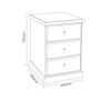 Kimberley Bedside 3 Drawer