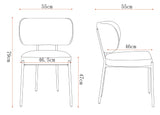 Lennon Fabric Dining Chair White