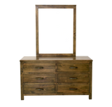 Melville Dressing Table 6 Drawer with Mirror