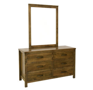 Melville Dressing Table 6 Drawer with Mirror