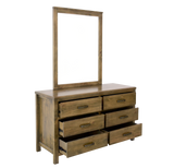 Melville Dressing Table 6 Drawer with Mirror