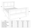 Melville Bed Frame Solid Wood