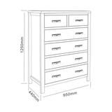 Melville Tallboy 6 Drawer