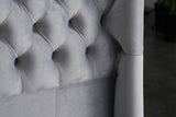 Montana Headboard Velvet - Grey / Black