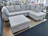 Rebecca Fabric Sofa Chaise & Ottoman - Local Made Customizable Fabric