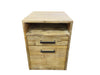 Silverstrike Rustic Desk with Drawer and File Cabinet Solid Acacia Wood