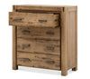 Silverstrike Rustic 4 Drawer Tallboy Solid Acacia Wood