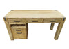 Silverstrike Rustic Desk with Drawer and File Cabinet Solid Acacia Wood